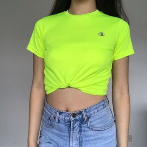 NWOT Lime green champion t-shirt top